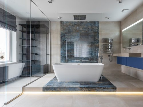 Rénovation salle de bain moderne vers Courbevoie
